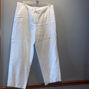 White linen pants. XL
